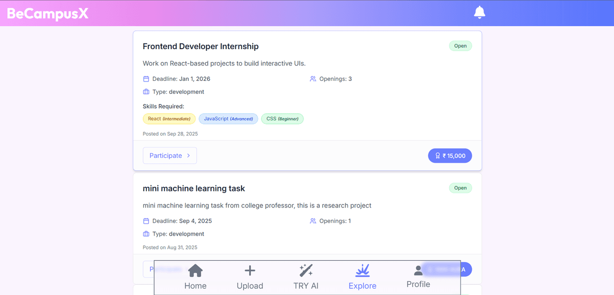 BeCampusX screenshot