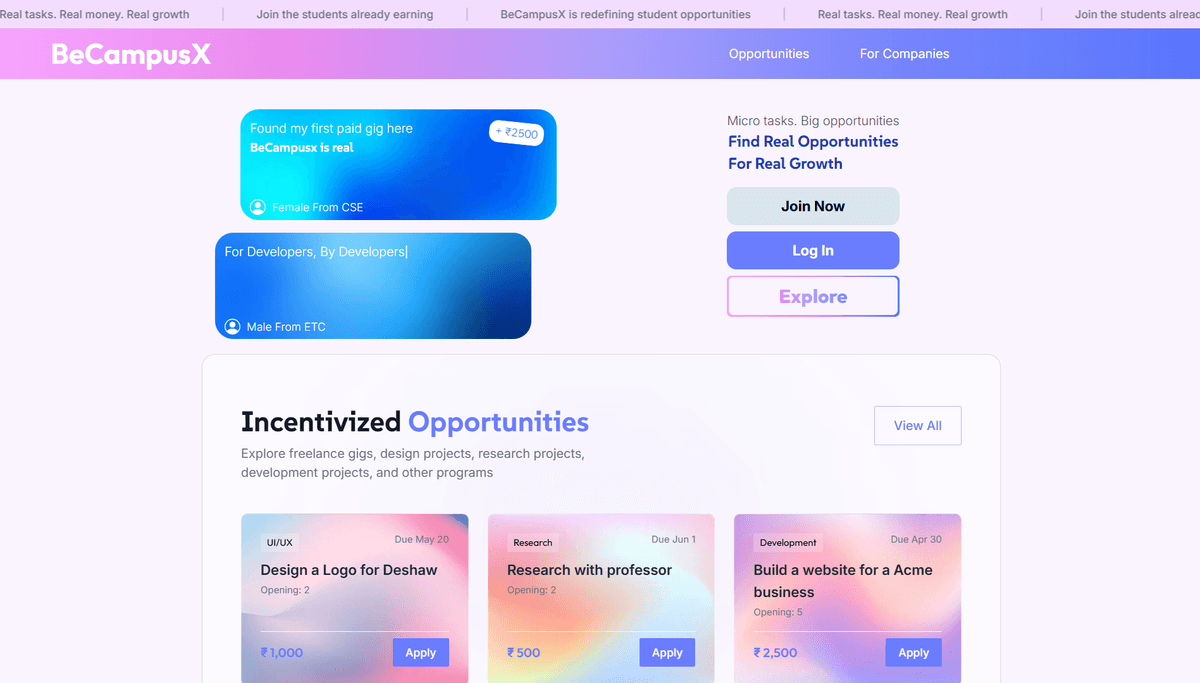 BeCampusX screenshot